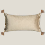 Haven Beige Embroidered Cushion Cover
