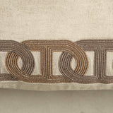 Haven Beige Embroidered Cushion Cover