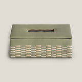 Aurea Green Woven Tissue Box