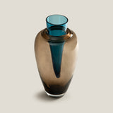 Arcus Blue & Brown Decor Vase