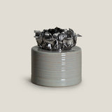 Stardust Blossom Grey & Silver Vase