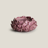 Floraison Maroon Candle Holder