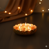 Ezra Antique Gold Bowl Candle