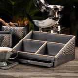 Lumina Beige & Grey Desk Set