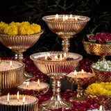 Adana Antique Gold Bowl Candle