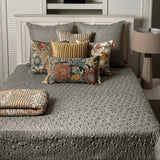 Stella Blue & Off White Reversible Bedspread