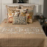 Elena Beige Emb. Bedspread