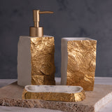 Bianco White & Gold Bath Set