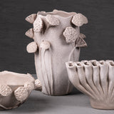 Lotus Pod Grey Ceramic Vase