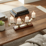 Gallant Nickel & Gold Candle Holder