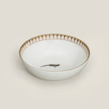 White & Gold Portion Bowl