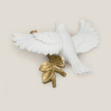 Dove White & Gold Wall Decor L