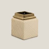 Twine Off White & Gold Ceramic Vase