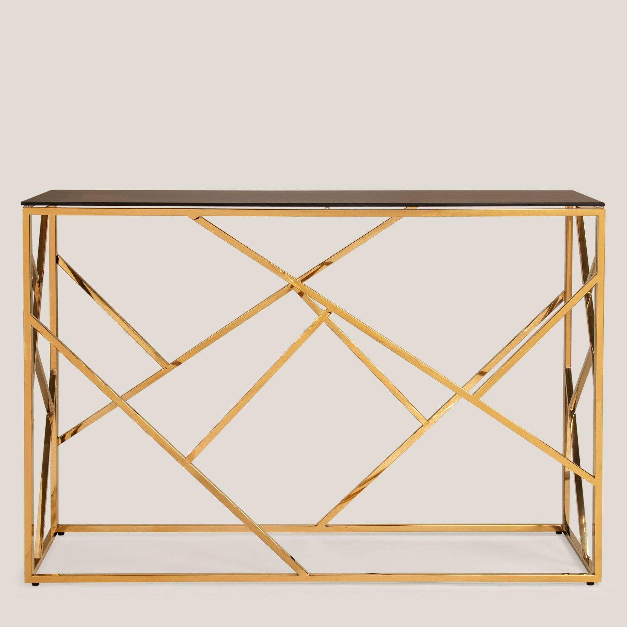 Buy Linea Gold & Brown Console Table Online – Address Home