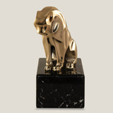 Panthera Gold & Black Sculpture