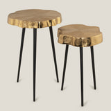 Timar Gold Metal Nest of Tables