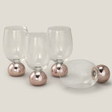 Reidel Rose Chrome Goblets Set Of 4