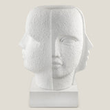 Auguste White Resin Planter