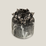 Blossom Grey & Silver Marble Vase