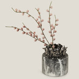 Blossom Grey & Silver Marble Vase