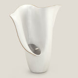 Wave Matt White Ceramic Vase