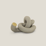 Knotted Beige Ceramic Abstract Decor