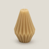 Pine Beige Carved Pillar Candle