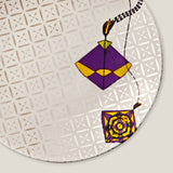 Kathputli Ochre & Purple Quarter Plate