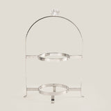 Oro Nickel 2 Tier Cake Stand