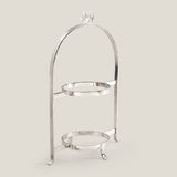 Oro Nickel 2 Tier Cake Stand