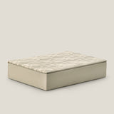 Cordia Light Grey & Off White Embroidered Faux Leather Remote Box