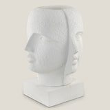 Auguste White Resin Planter