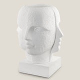 Auguste White Resin Planter