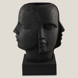Auguste Black Resin Planter