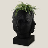 Auguste Black Resin Planter