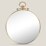 Hadley Gold Round Wall Mirror