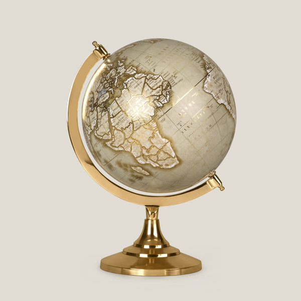 World Gray & Gold Globe