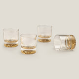 Pyramide Gold Whiskey Glass Set Of 4