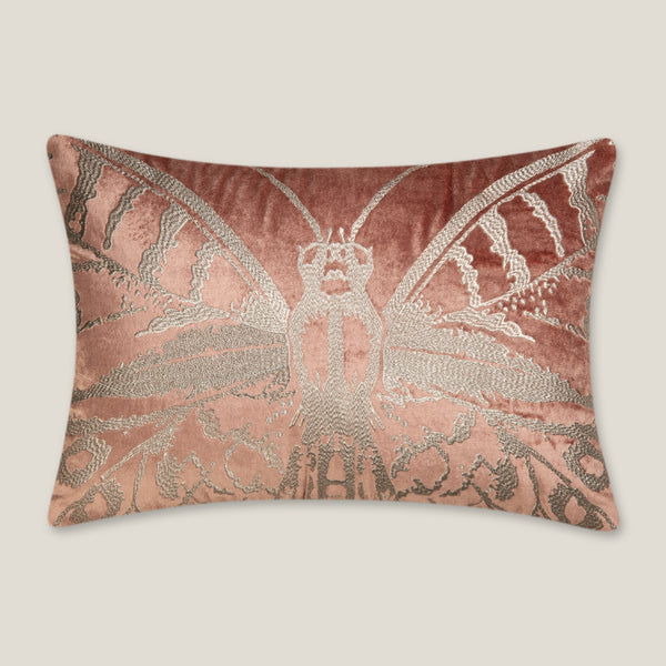 Butterfly Pink Velvet Cushion Cover