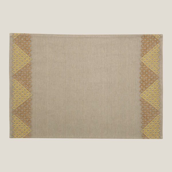 Romb Grey Linen Placemats