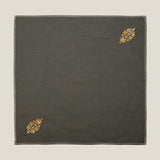 Cinar Grey Gold & Silver Cotton Linen Dining Napkin Set of 4