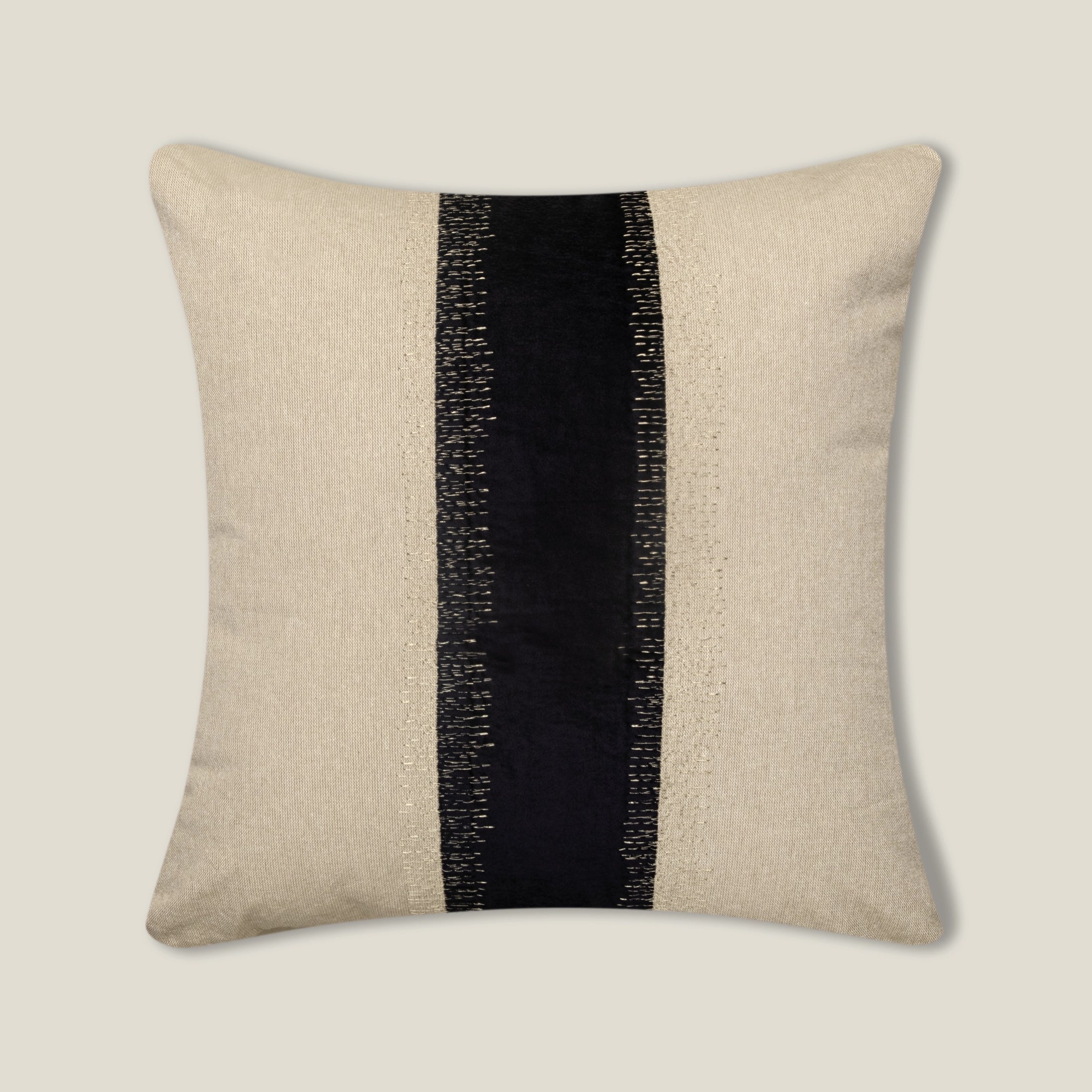 Buy Ruban Beige & Black Cushion Online – Address Home