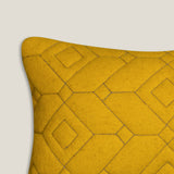 Favus Yellow Textured Cushion Cover