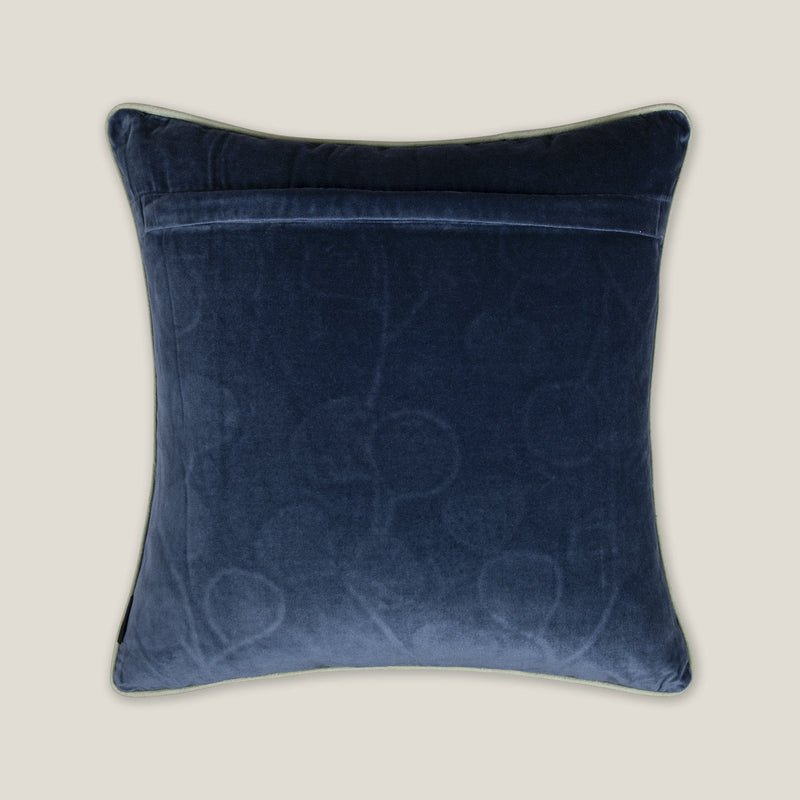 Cercle Blue Embroidered Cushion Cover
