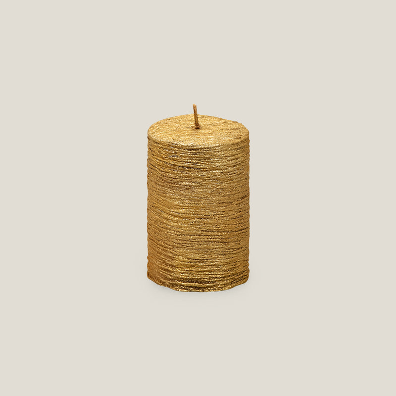 Brushed Gold Candle Small