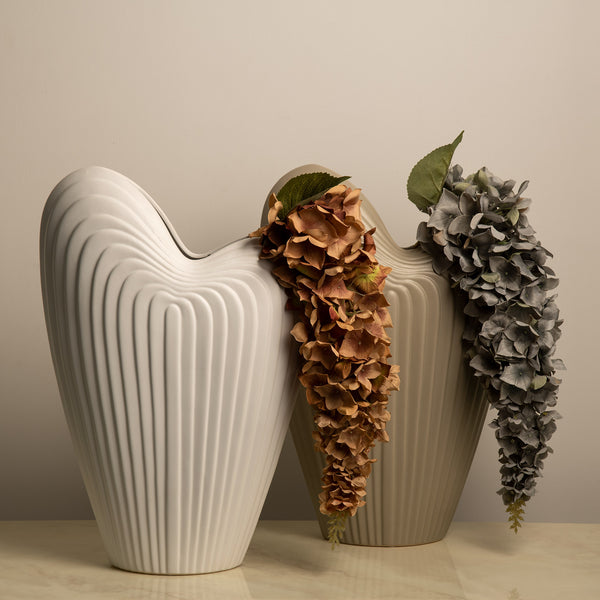 Trivia Ivory Ceramic Vase Small