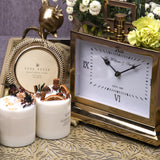 Arleen Gold Stainless Steel & Glass Table Clock