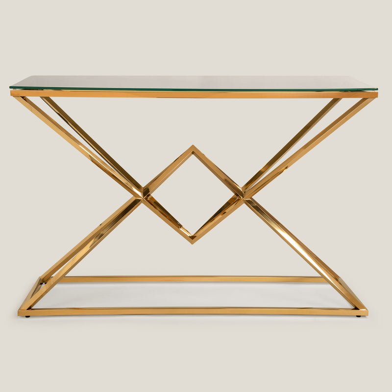 Louvre Glass Console Table