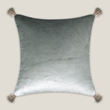 Sakuri Sage Green & Off White Reversible Velvet Cushion Cover