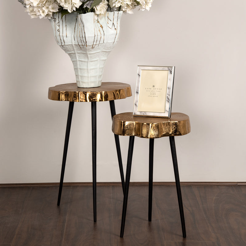 Timar Gold Metal Nest of Tables